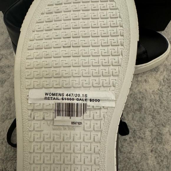 Versace high top sports shoe black and white size 10 - Picture 2 of 10